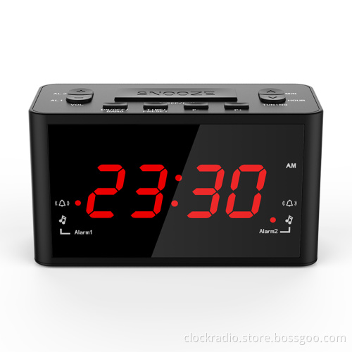 Digital Home Alarm Clock Radio with LED Display